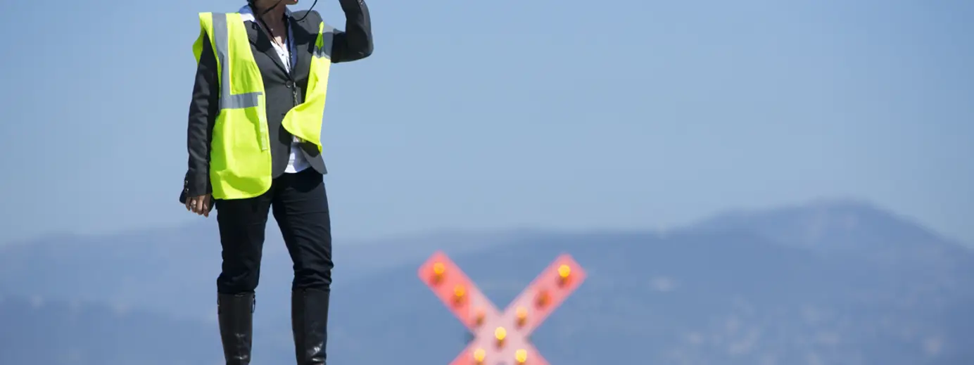 Addetto ai lavoro di un aereoporto